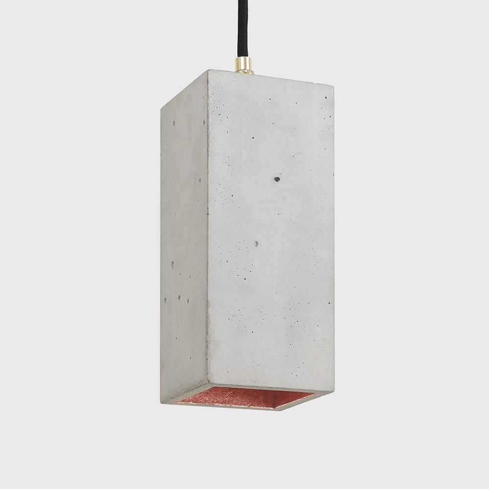 Concrete Drop Pendant Light Concrete Copper Plating