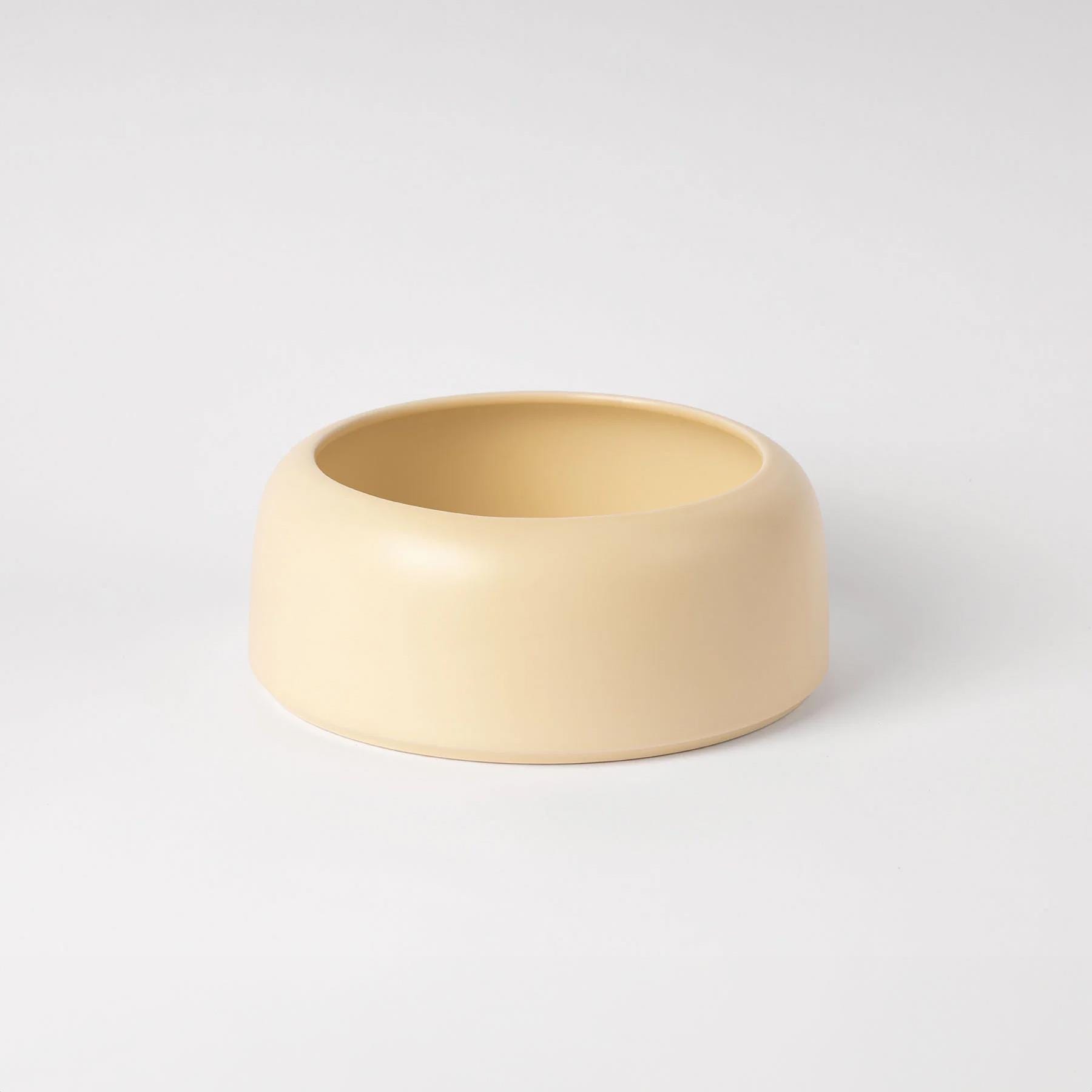 Raawii Omar Bowl 01 Pale Yellow Earthenware Cream