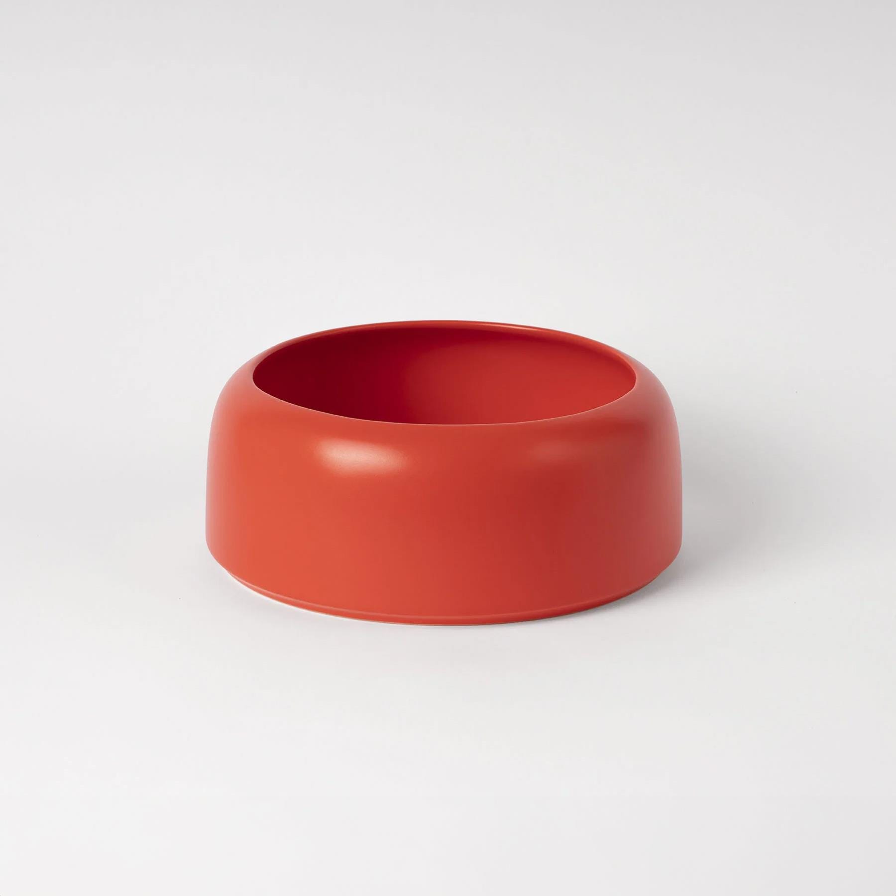 Raawii Omar Bowl 01 Strong Coral Earthenware Red