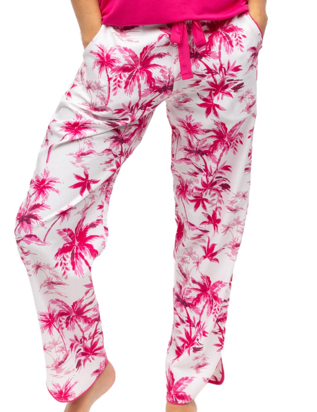 The Haley nightwear collection by Cyberjammies is sure to transport you to your dream tropical paradise. These unique pyjama bottoms have a bold palm inspired print combined with a classic long length pyjama bottoms design. The 2 side pockets allow for convenient wear and the adjustable waistband ensures the utmost comfortable fit. For the complete coordinated look, wear with matching nightwear from the stylish Haley range by Cyberjammies.