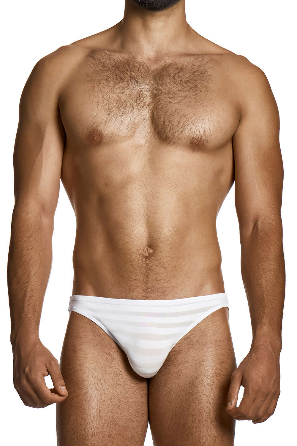 Modus Vivendi Athletic Low Cut Brief men’s underwear bikini in eco-friendly cotton. Shop snowy white male micros – skimpy stripy sensational