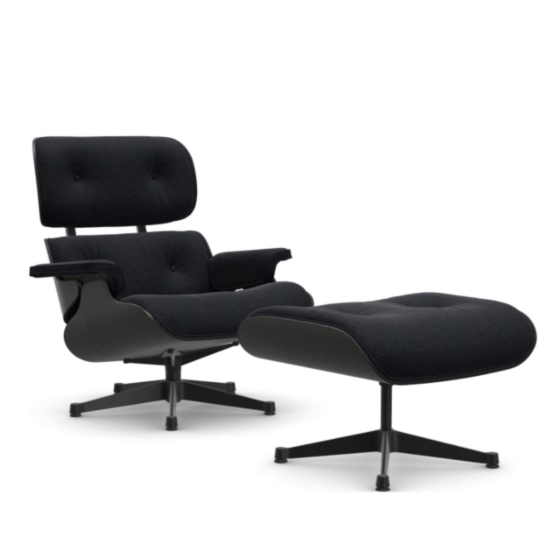 Vitra Eames Lounge Chair Black Ash Nubia Anthracite Black Polished Black With Ottoman Designer Furniture From Holloways Of Ludlow