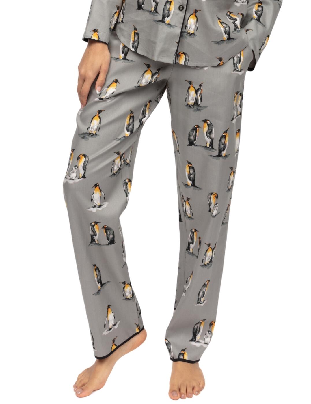 Liven up your sleepwear collection with these playful pyjama bottoms from Cyberjammies' Parker range. Boasting a quaint penguin print, these bottoms are chic and comfortable for a stylish slumber. An elasticated back waist and adjustable front drawstring ensure a cosy fit with every wear, while two practical side pockets allow for convenient lounging for any nightwear enthusiast. Finished with a sophisticated seam trim, these bottoms can be paired with a matching penguin print pyjama top for a complete look.
