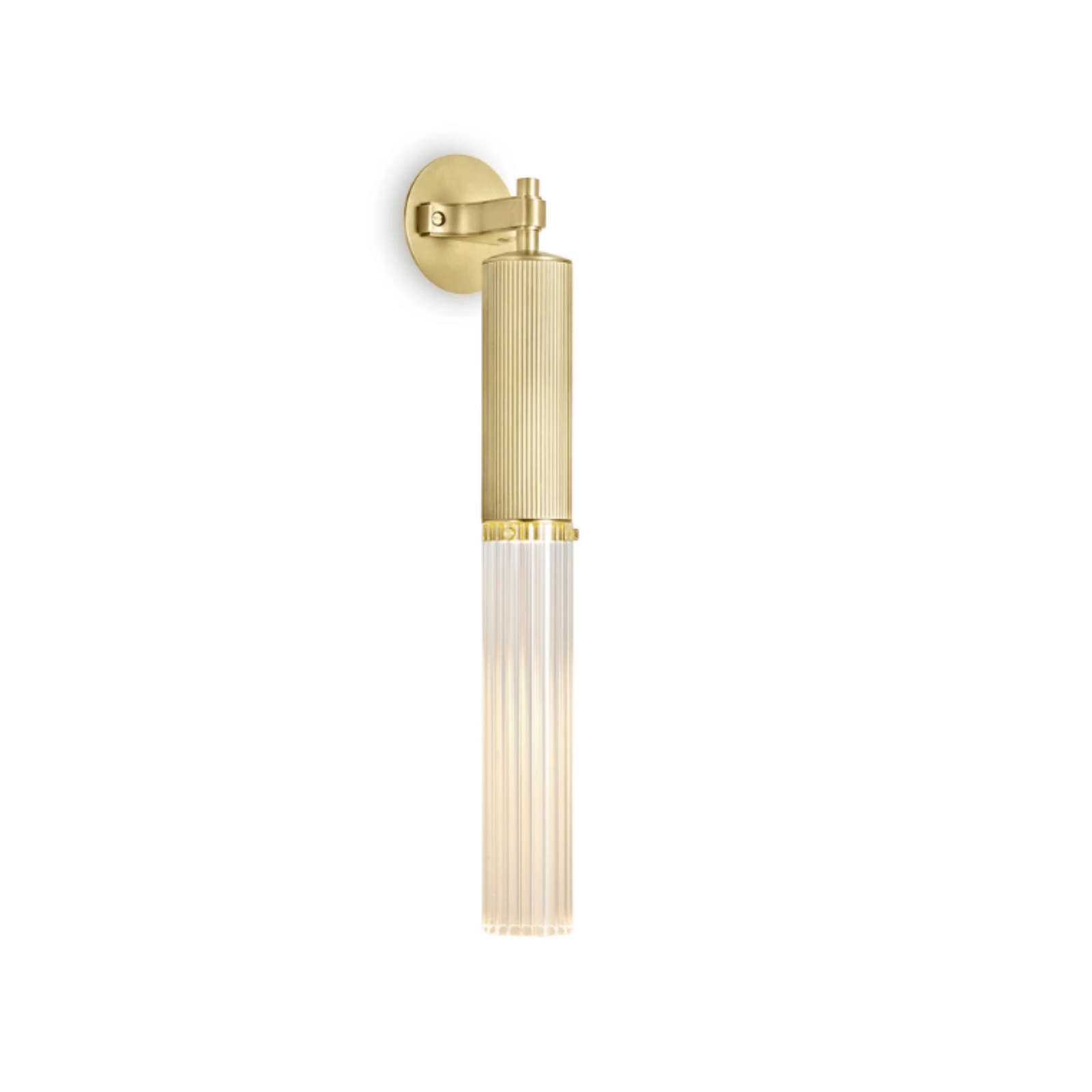 J Adams Flume Wall Light Satin Brass Wall Lighting