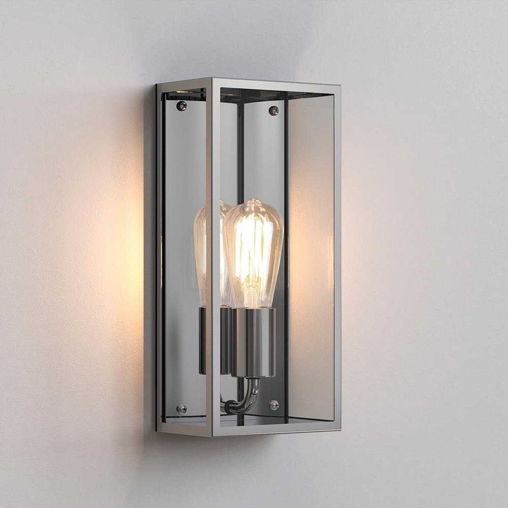 Messina Wall Light 160 Polished Nickel Clear Glass