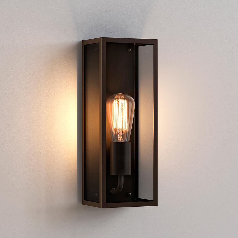 Messina Wall Light 130 Bronze Clear Glass