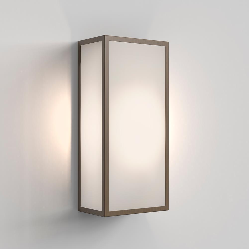 Messina Wall Light 160 Bronze Frosted Glass
