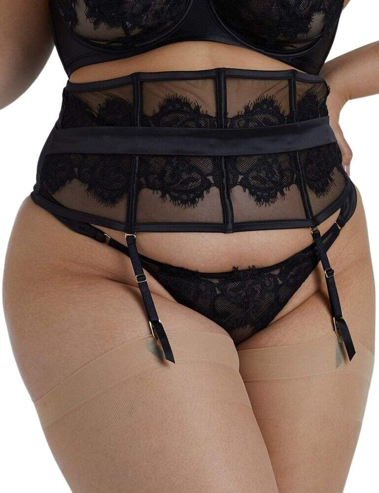 Why not complete your Playful Promises Anneliese collection with the curve waspie? Transparent mesh adorned with lace is enhanced with a satin strap at the waist. The four suspender straps are detachable so this can be worn as a stand-alone waspie.  Black lace and mesh Satin elastic straps Adjustable straps Hook and eye fastening Hand wash only Composition: 92% Polyester &pipe; 8% Elastane Listed in UK sizes  48071-87499-1158779 PPCCW318 Waspie Curve
