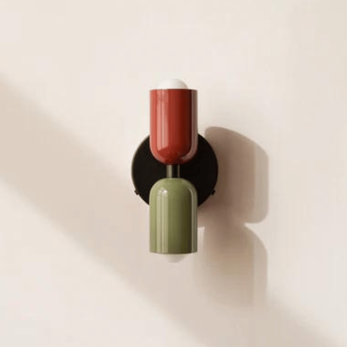 In Common With Up Down Wall Sconce Oxide Red Reed Green Wall Lighting