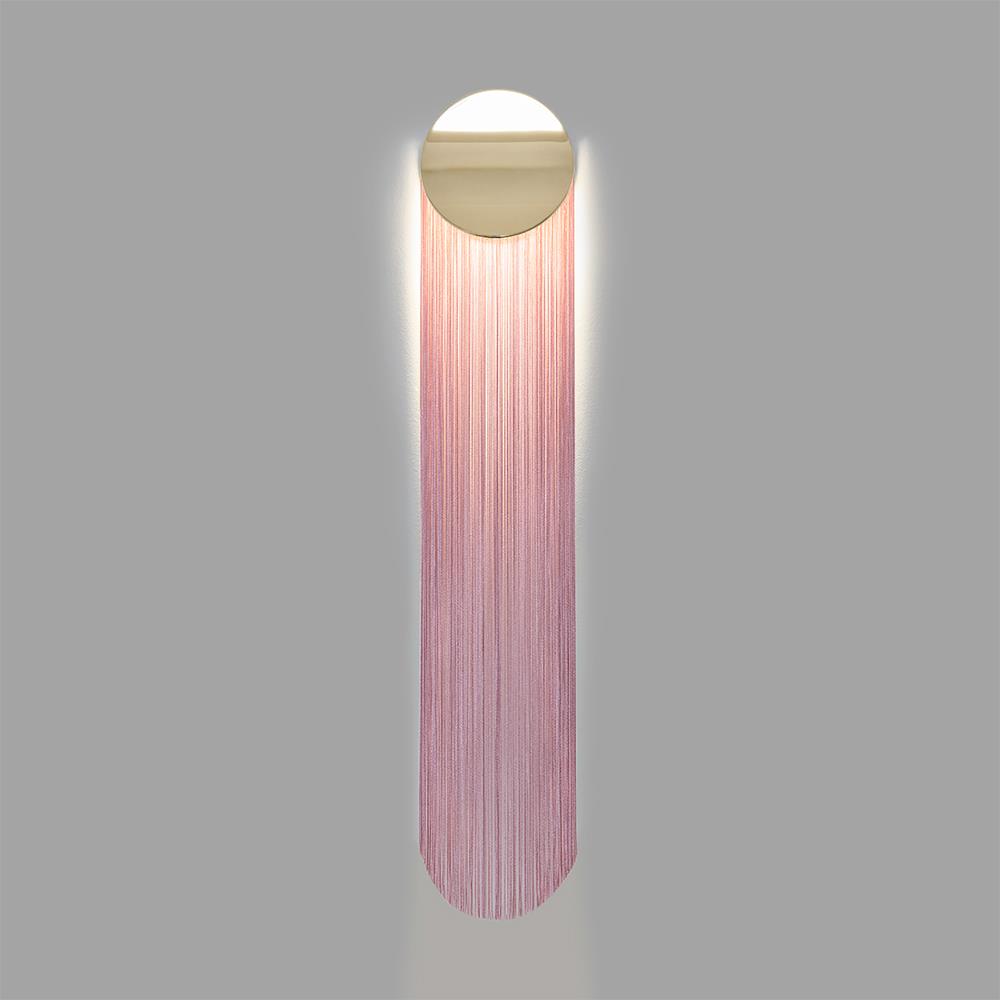 Ce Petite Wall Light Long Chrome Plated Tender Pink