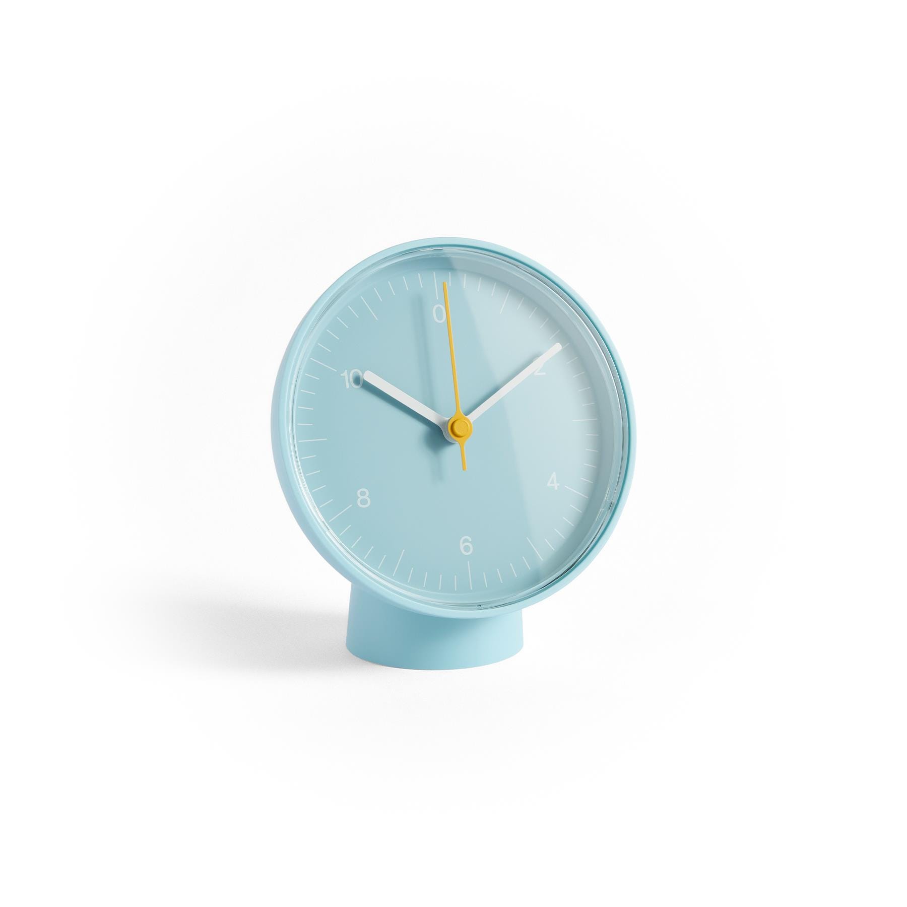 Hay Table Clock Blue Aluminium And Acrylic