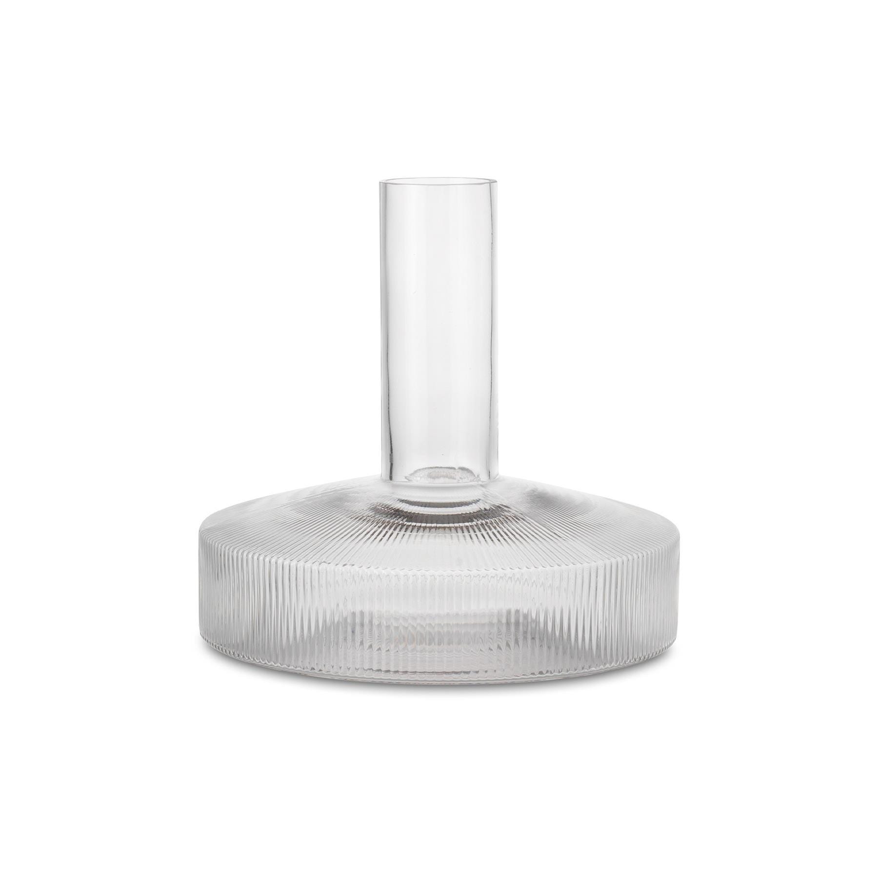 Ferm Living Ripple Wine Carafe Clear Mouth Blown Glass