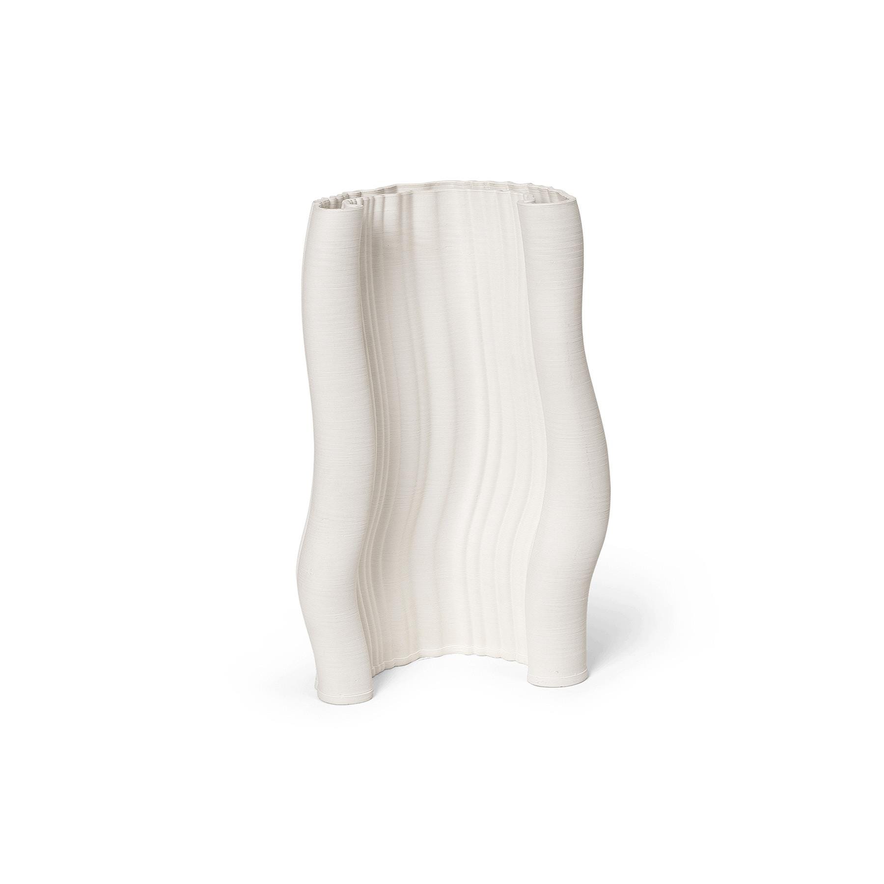 Ferm Living Moire Vase Large Stoneware White