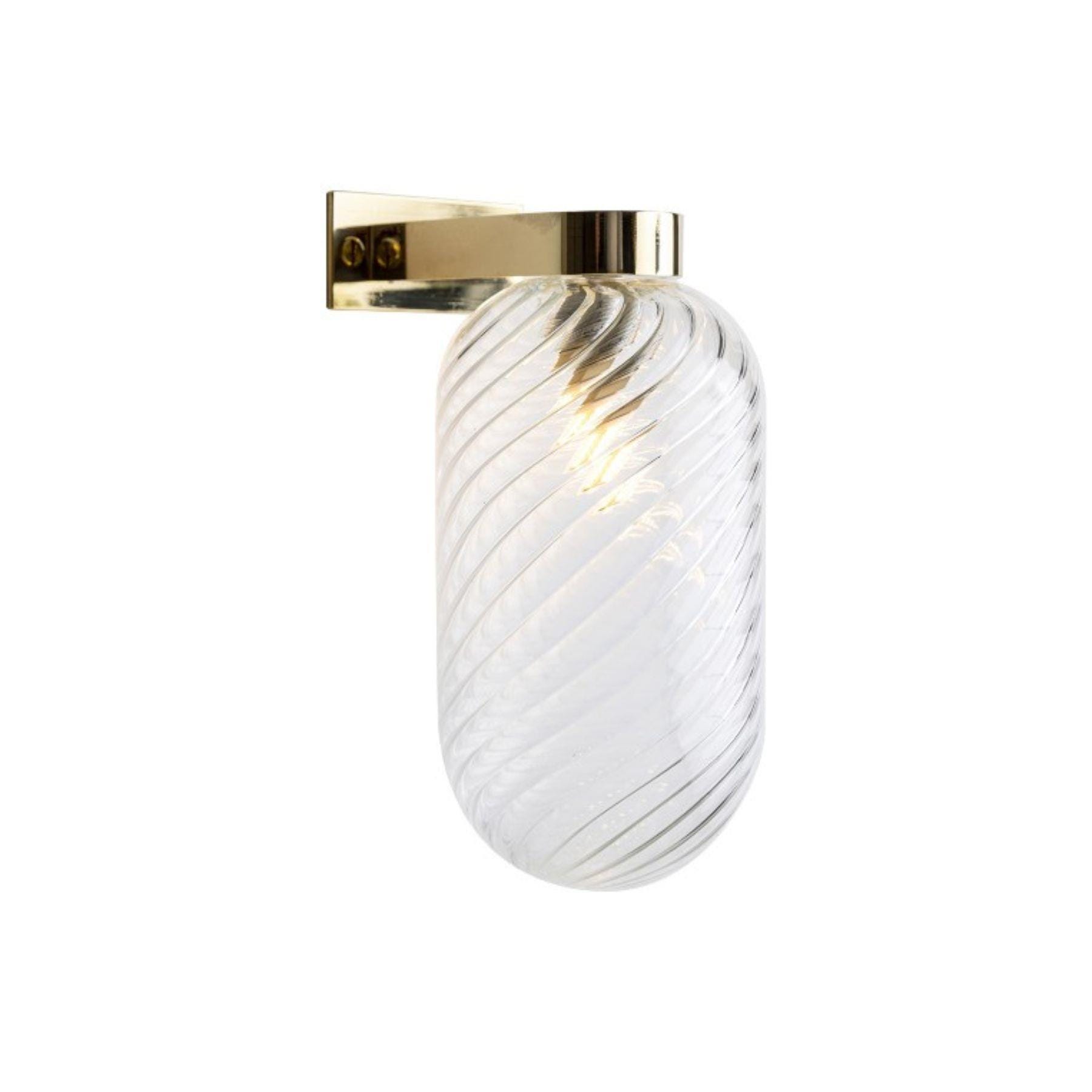 Leverint Charlton Deco Wall Light Ribbed Wall Lighting Clear