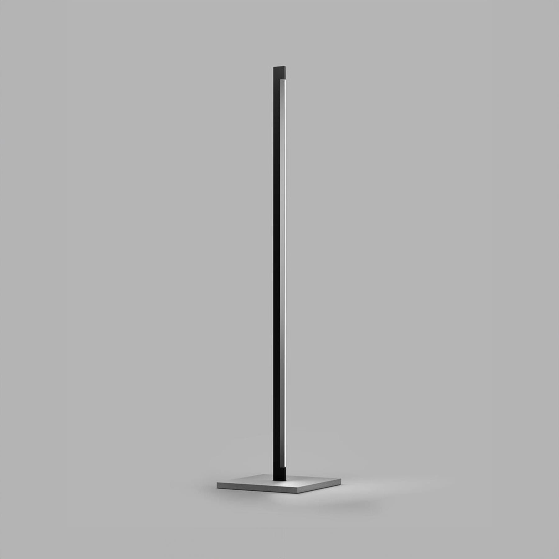 Light Point Inlay F1 Linear Floor Lamp Black With Satin Silver Base Floor Lighting Designer Floor Lamp