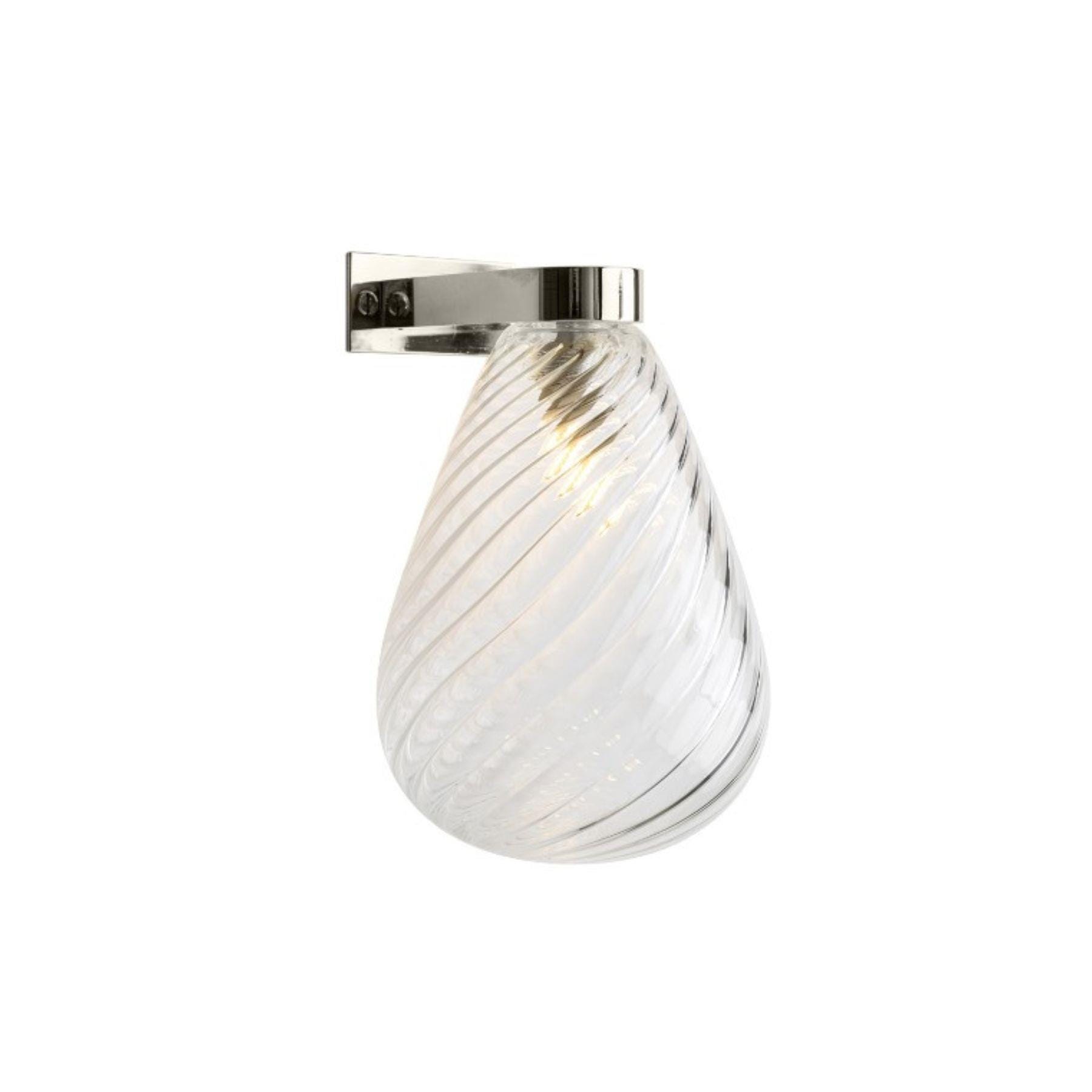 Leverint Kingston Deco Wall Light Fine Ribbed Wall Lighting Clear