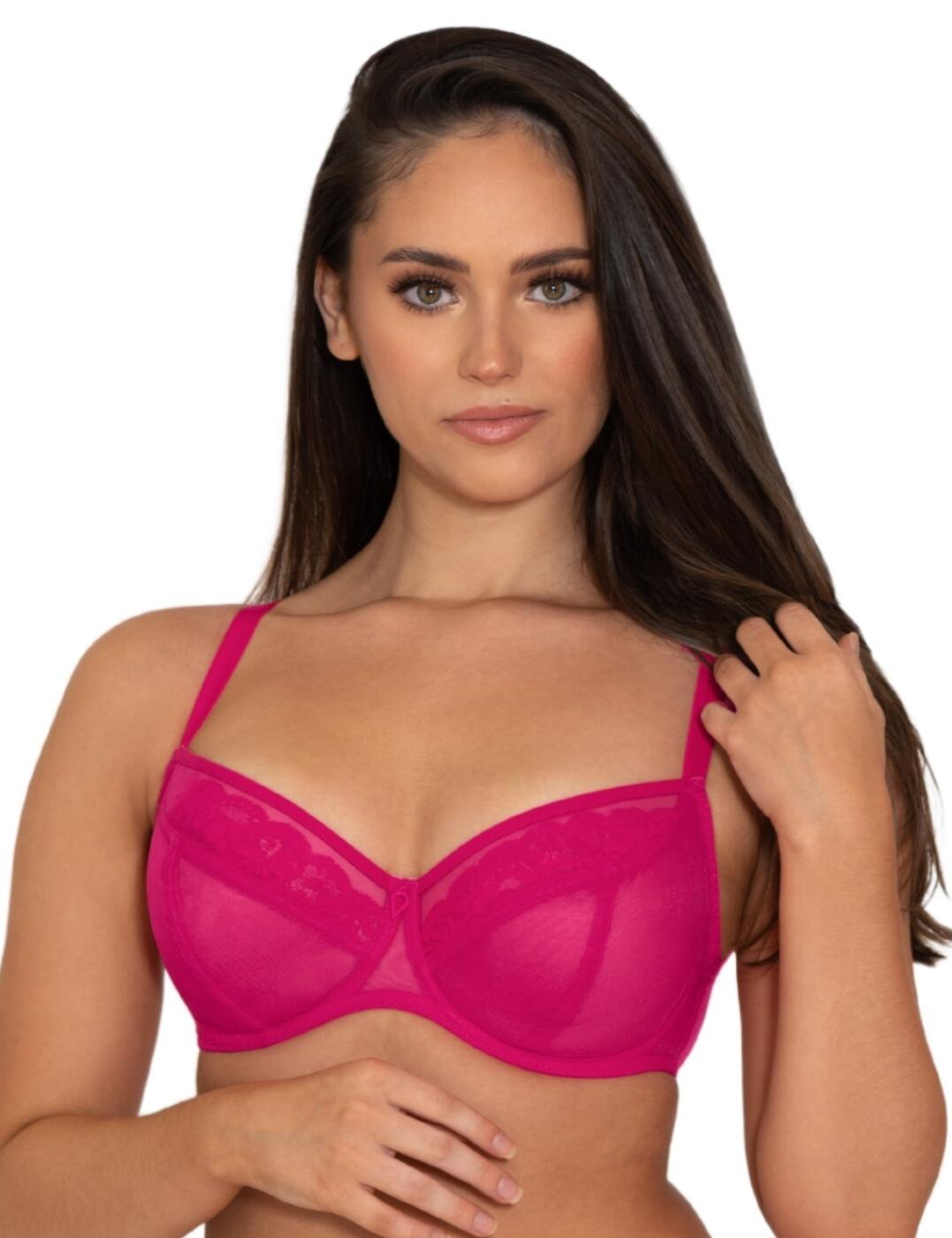 This bra from the Eye Spy range at Curvy Kate pairs delicate late and sheer mesh together for a beautiful everyday look. The cups features a contrast lace under the top cup mesh for a smooth line under clothing but not leaving out the style. The balcony shape gives a fantastic rounded and uplifted shape, with underwiring too. The straps are wider and adjustable for great bust support.  Delicate everyday style Lace under top cup mesh for invisibility under clothing Balcony shape Underwired Wider, adjustable straps Hook and eye closure Composition: 100% Polyamide Listed in UK sizes  48218-87678-1168090 CK026100 Balcony Bra
