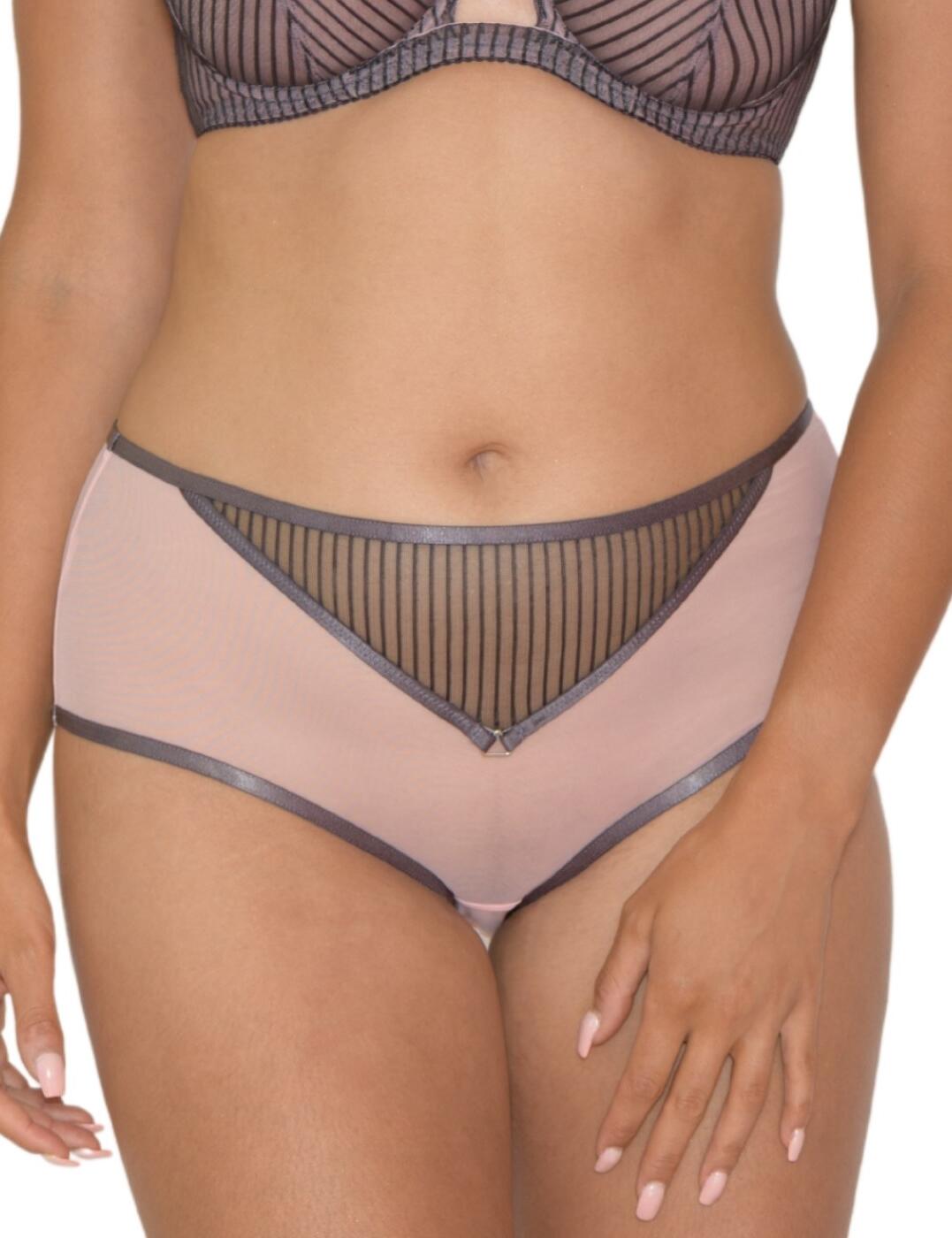 The Victory Pin-Up range at Curvy Kate brings added sass to your everyday style brief. This modern style short has been finished off with a front sheer line section for added detail. The rest of the brief remains simple and a second skin feel with a semi-sheer fabric. The short style fits nicely on the waist and has great rear coverage, giving you great all-day comfort in these.  Everyday short style Front sheer line section Semi-sheer fabric Great rear coverage Composition: 72% Polymide &pipe; 28% Elastane Gusset liner: 100% Cotton Listed in UK sizes  48220-87681-1168081 CK020201 Brief