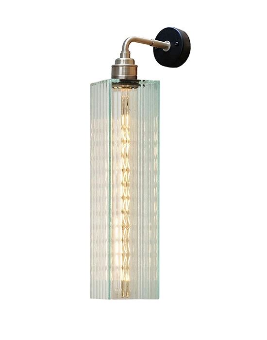 Long Wall Light Bathroom Reeded Glass