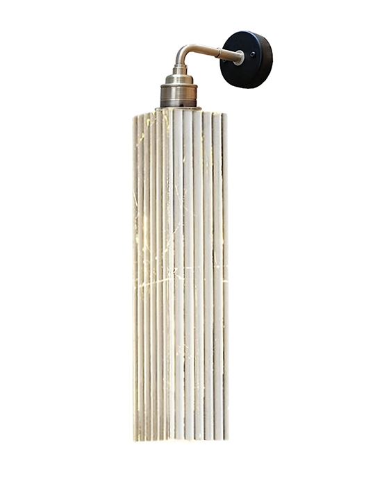 Long Wall Light Silver Leaf