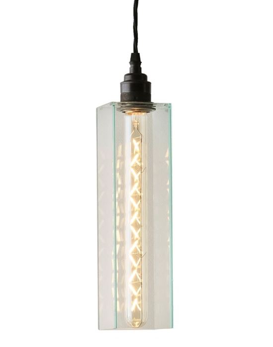 Long Pendant Light Clear Glass