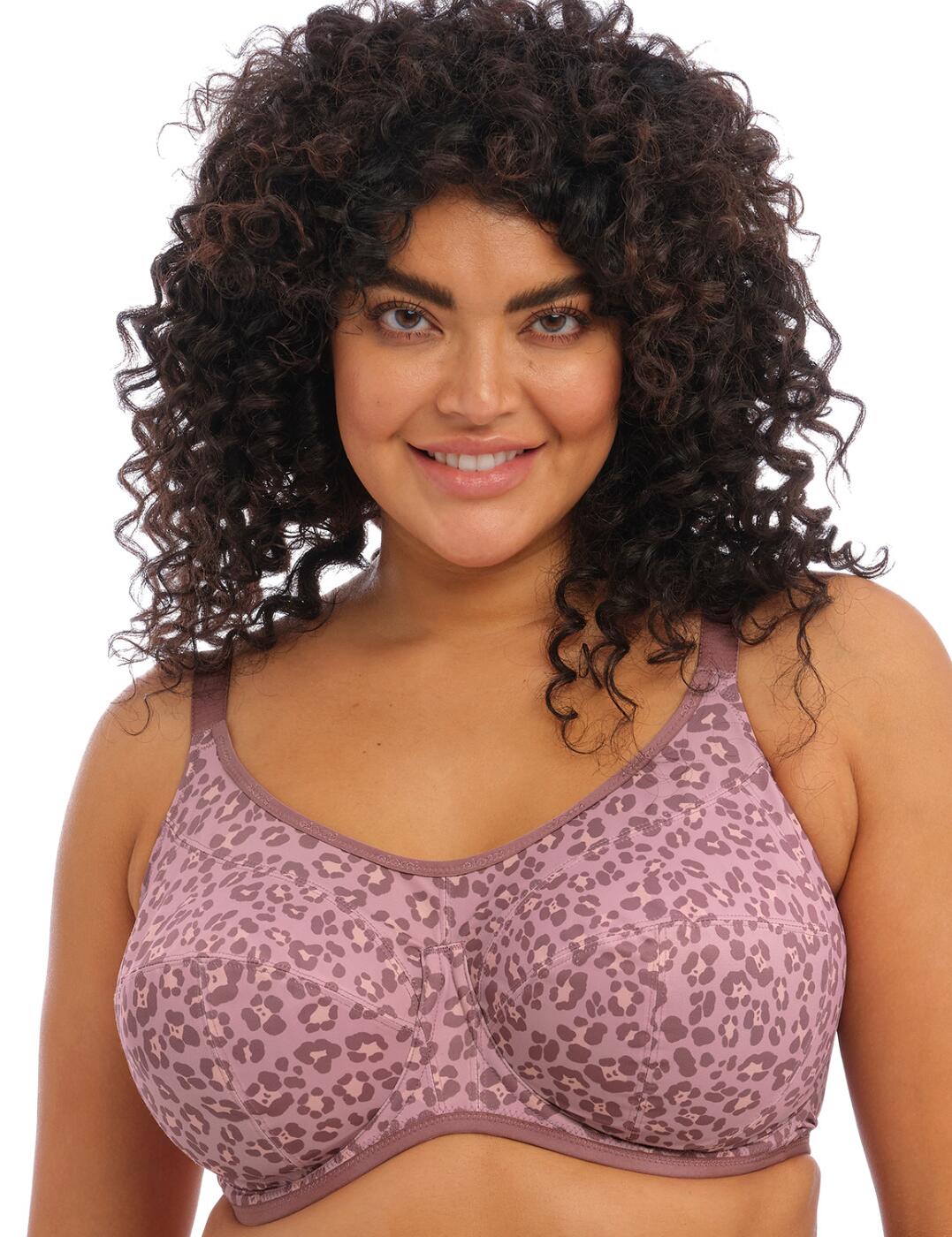 This sports bra from the Energise range by Elomi is ideal for your collection giving you the utmost comfort for daily use at the gym. This piece is underwired and non-padded, giving you a gorgeous shape and ultimate support. The bra features a classic hook and eye fastening and adjustable straps which can be converted into a racerback style with an easy-to-use J-hook. This sports bra has a simple design with an animal print pattern bringing an interesting vibe.  Sports bra Underwired Non-padded Adjustable straps Easy adjustment to racerback with a J-hook Classic hook and eye fastening Animal print design Comfortable fit Country of origin: Sri Lanka Composition: 77% Polyester &pipe; 15% Polyamide &pipe; 8% Elastane Listed In UK sizes  59399-104088-1365349 8042 Sports Bra