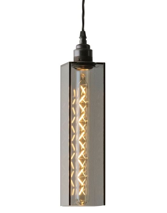 Long Pendant Light Smoked Glass