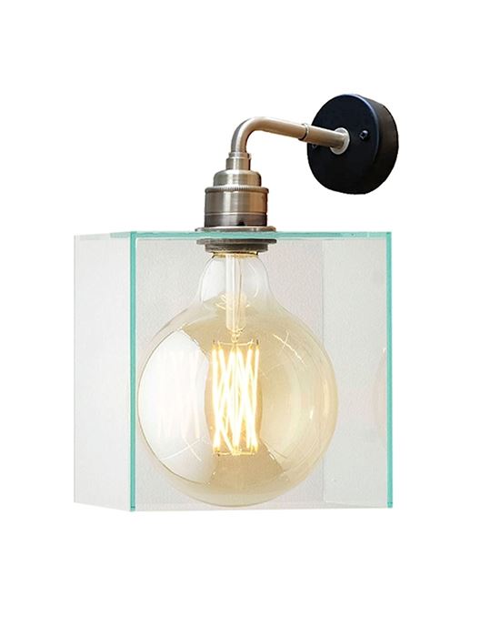 Globe Wall Light Bathroom Clear Glass