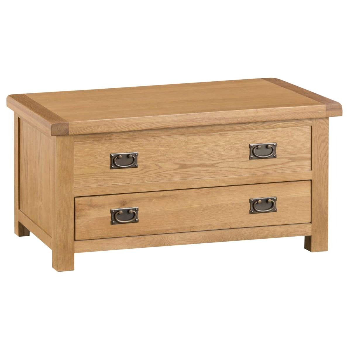 Bay Co Pipe Fulwood Oak Blanket Box With Drawer