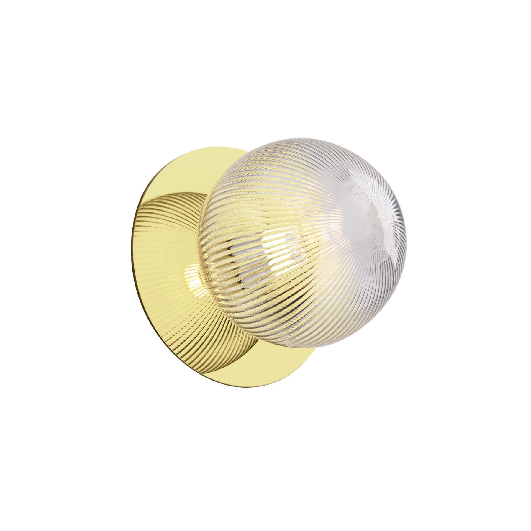 Leverint Pimlico Sealed Dot Centre Fine Ribbed Wall Lighting Clear