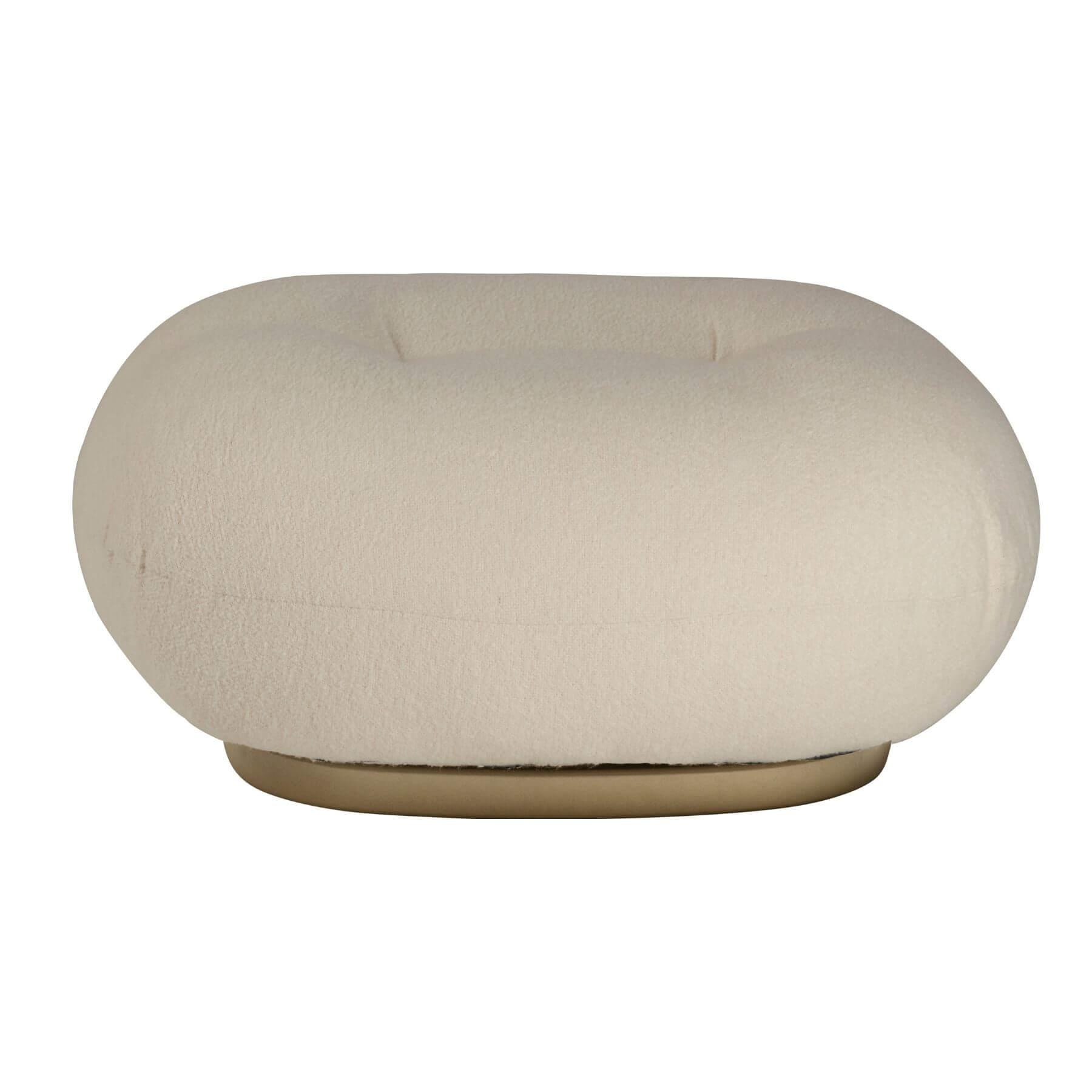 Gubi Pacha Ottoman Swivle Gold Base Harp Gubi Ivory Cream Designer Furniture From Holloways Of Ludlow