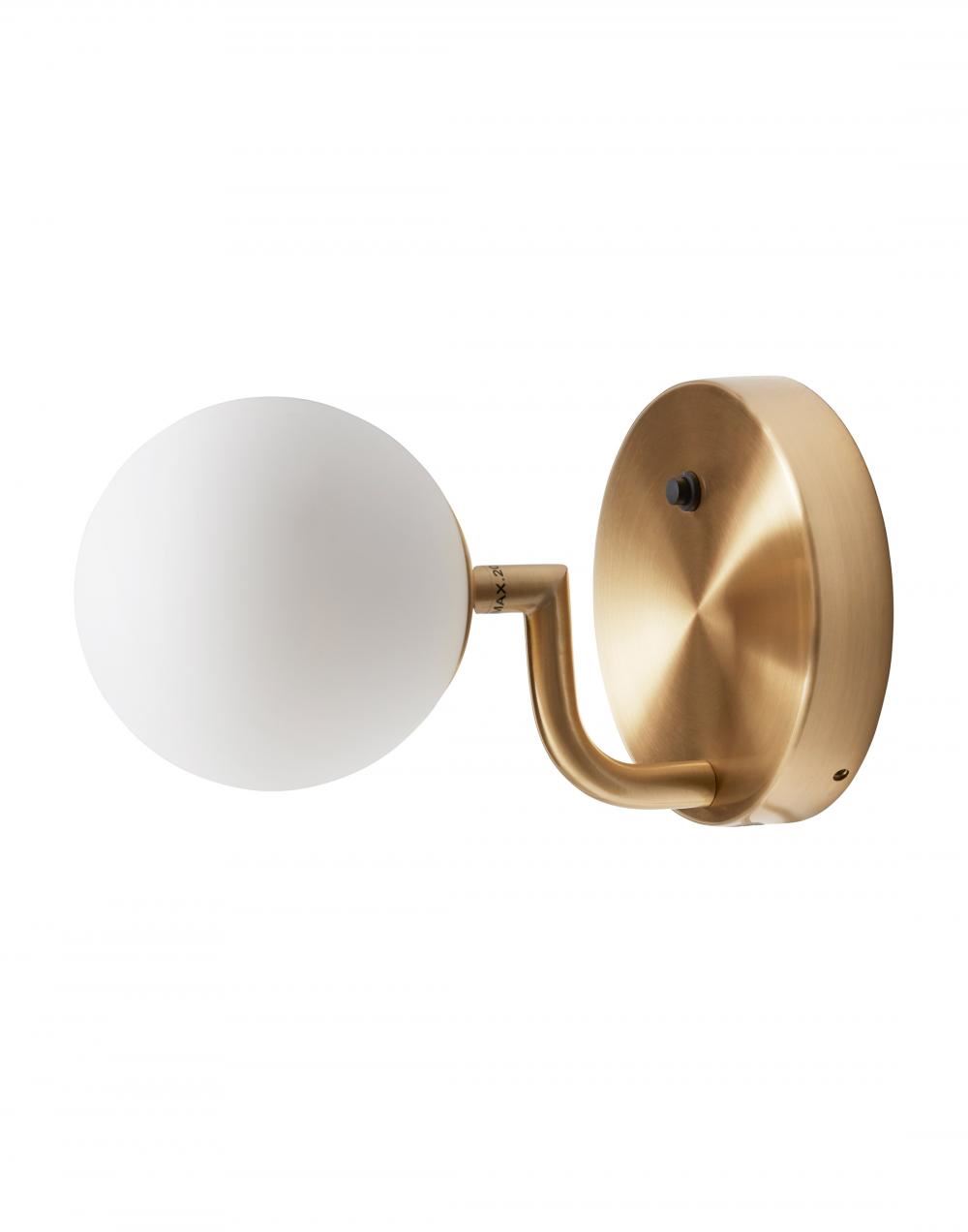 Mobil 12 Wall Light Brass