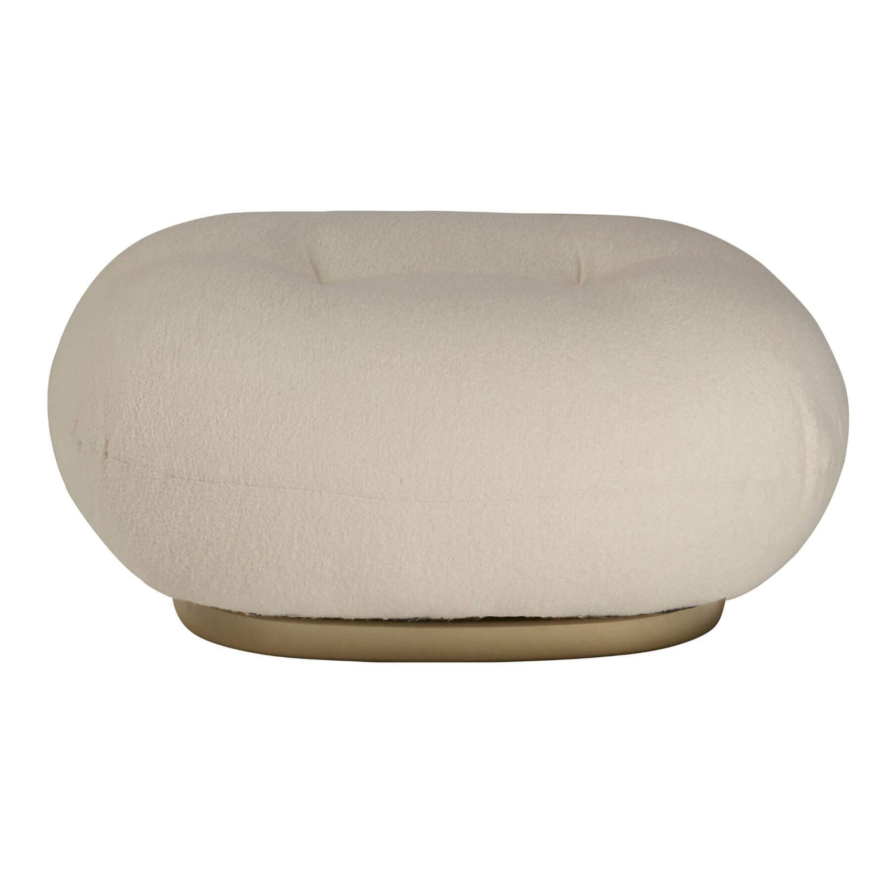 Gubi Pacha Ottoman Fixed Gold Base Harp Gubi Ivory Cream Designer Furniture From Holloways Of Ludlow