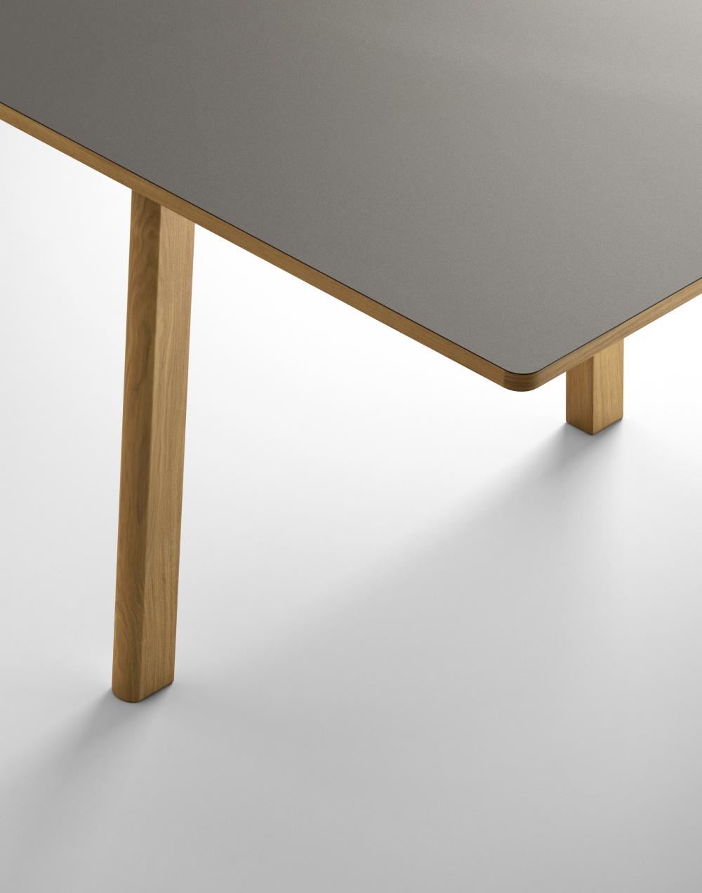 Ana Dining Table With Extension Nano Laminate Black Edge Smoked Oak