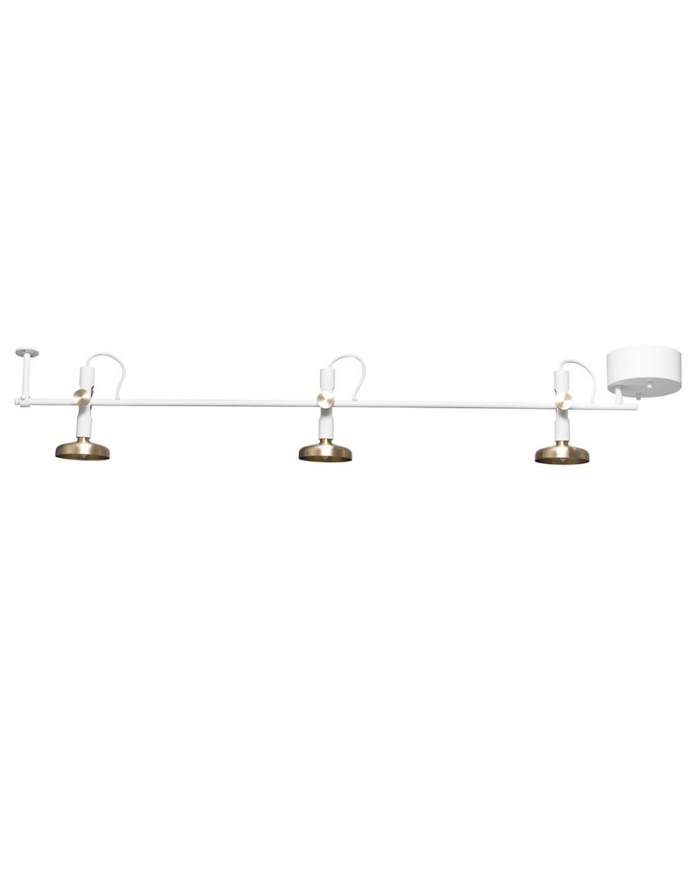 Blend Ceiling Light Matt White Brass