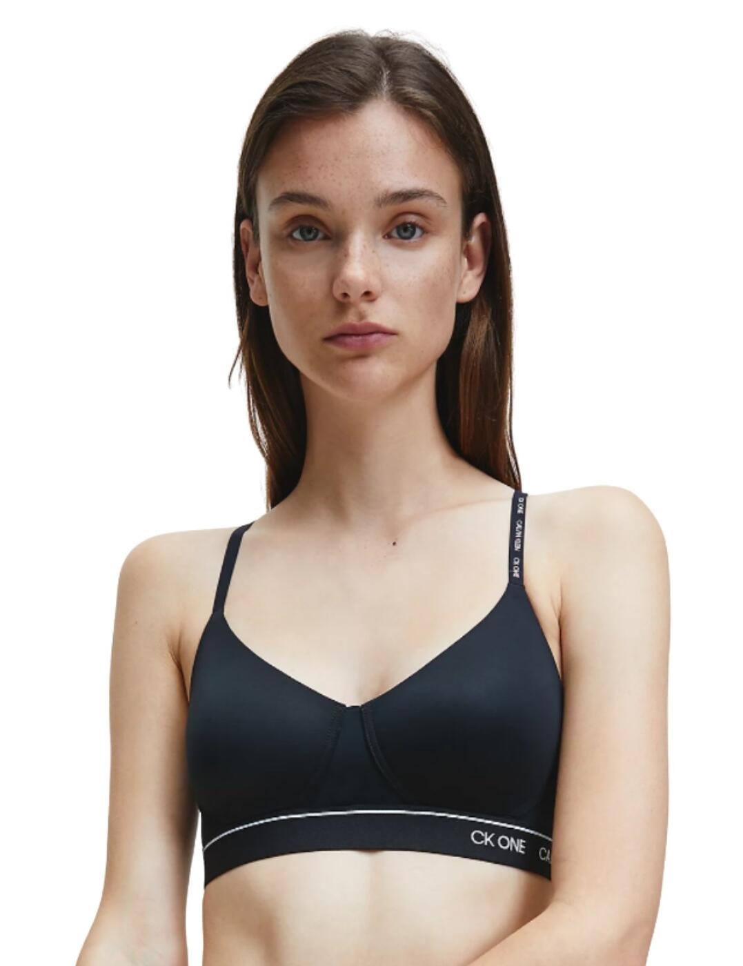 The CK One Micro range at Calvin Klein will give you comfort and softness with this bralette for those days you just want to relax your bust but still have a great shape. The cups to this bralette are moulded and lightly padded with a full cup shape to give a smooth rounded shape. Crafted from a soft microfibre with multi-way straps, you can have easy movement and all-day comfort in this. Iconic Calvin Klein branding subtly features on this bra.  Comfortable and practical design Moulded, lightly padded cups Elastic underband Calvin Klein branding Adjustable, multi-way straps Hook and eye closure Composition: 80% Nylon &pipe; 20% Elastane Listed in UK sizes  48388-87881-1162851 QF6039E Bralette