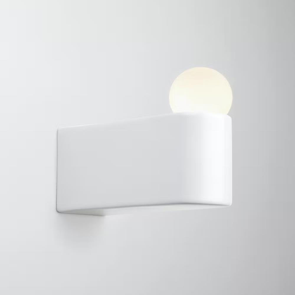 White Porcelain Wall Light Series D2 Up Light Only