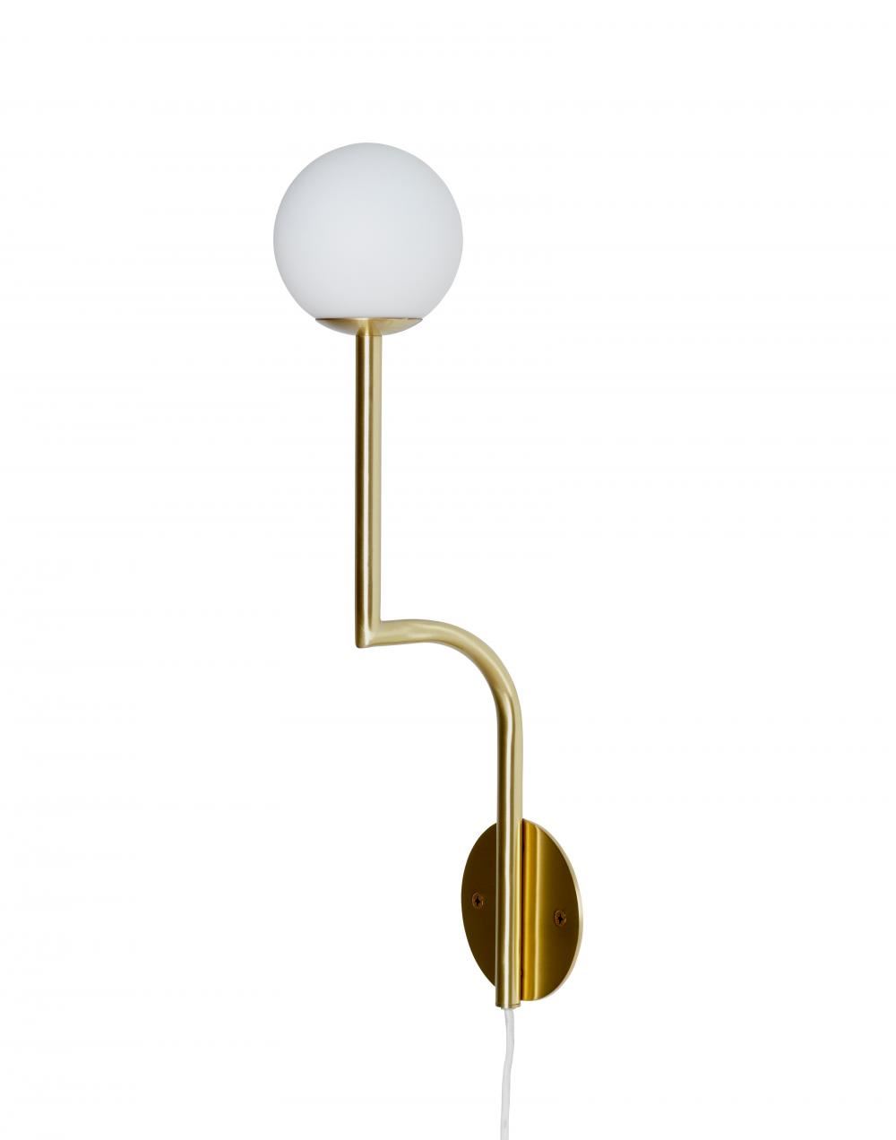 Mobil 46 Wall Light Brushed Brass With Cable