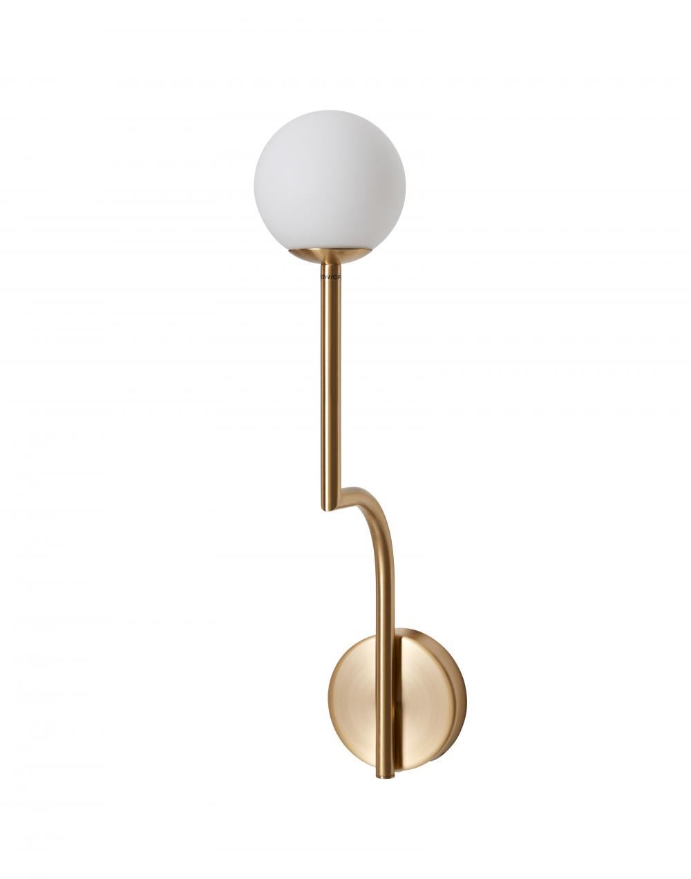 Mobil 46 Wall Light Brushed Brass Hardwired