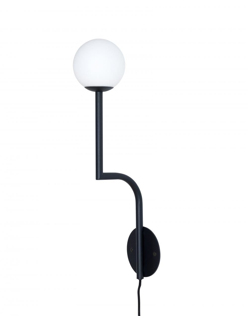 Mobil 46 Wall Light Matt Black With Cable