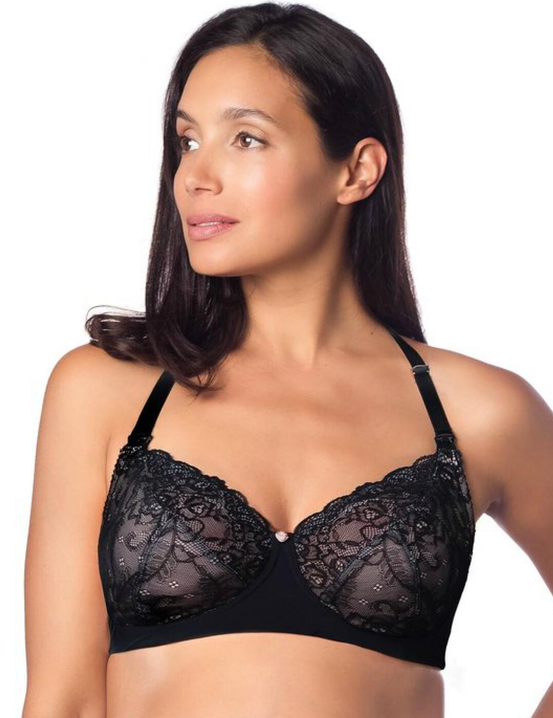 The new Hotmilk Temptation collection offers you the best of both worlds, comfort, and style! This beautiful maternity bra is perfect for your everyday lingerie collection during pregnancy, and special occasions. This bra has padded 3-piece cups which are lined with cotton to ensure a comfortable fit and feel. Featuring a side sling, and underwiring, this bra offers fabulous comfort and lift. The garment also features detachable cups which are designed to stretch to allow growth during pregnancy, perfect for breastfeeding. The piece also features a convertible rear fastening and is completed with beautiful floral embroidery. Pair up with the matching brief to create the ultimate sexy look!  Perfect for everyday, breastfeeding and special occasions! Chic and feminine design Underwired for additional comfort and support Convertible back Lightly padded Cotton lined cups for additional comfort Fastens at the rear by a 6 hook and eye fastening Detachable cups for breastfeeding Fully adjustable straps Listed in UK sizes   33718-62330 TMB Nursing Bra