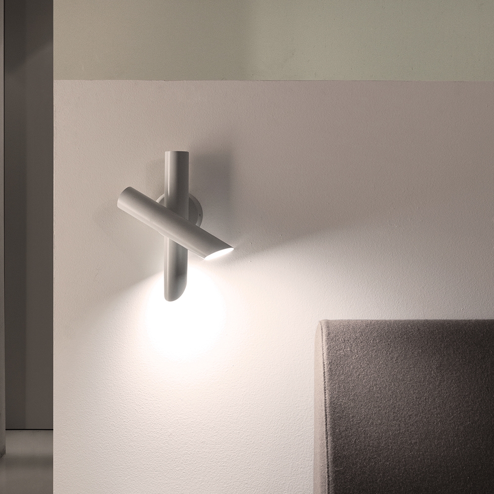 Tubes 2 Wall Light White White Push Dimmable