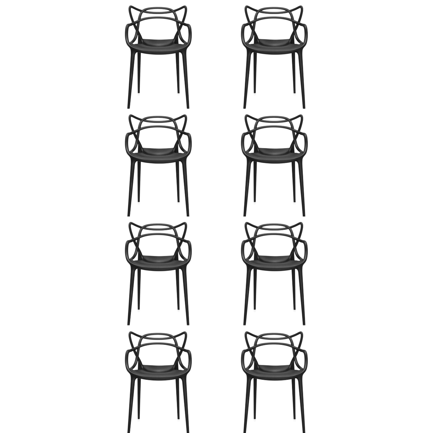 Kartell Masters Dining Chair Bundle Set Of 8 Chairs Black Designer Furniture From Holloways Of Ludlow