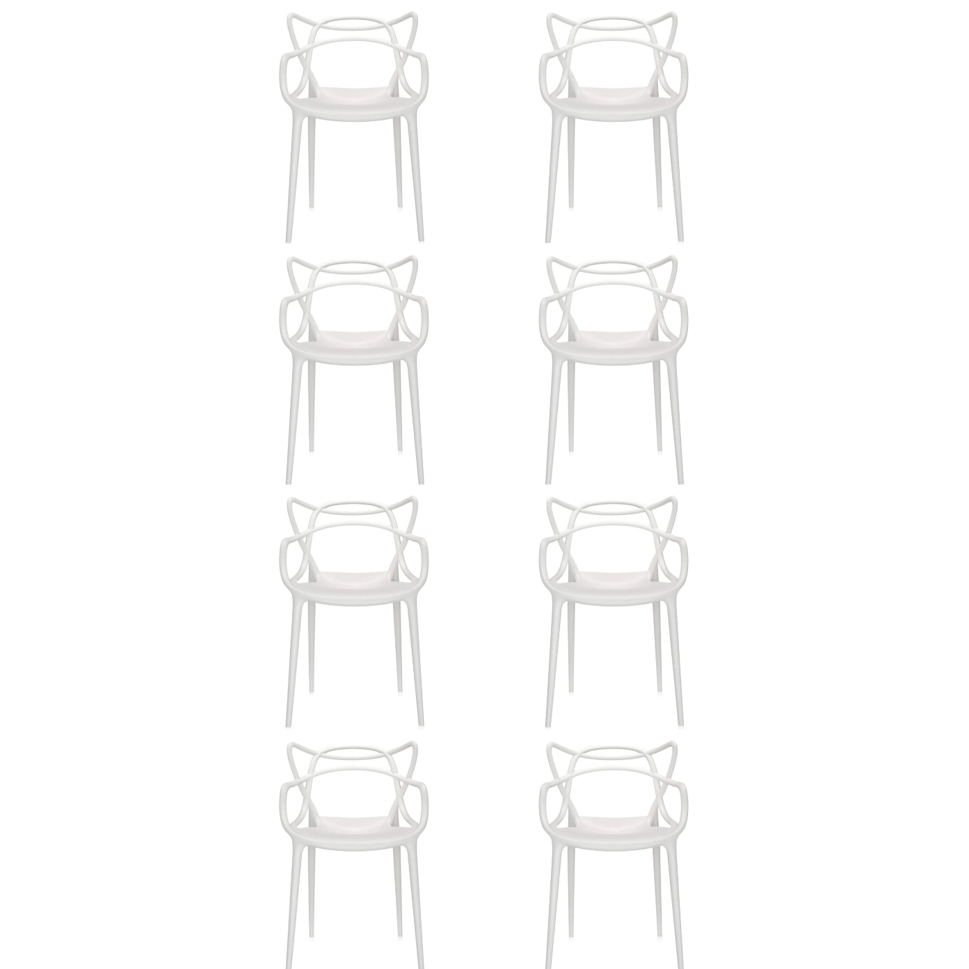 Kartell Masters Dining Chair Bundle Set Of 8 Chairs White Designer Furniture From Holloways Of Ludlow