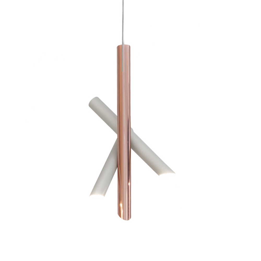 Nemo Tubes 3 Pendant White Copper Multi Designer Pendant Lighting