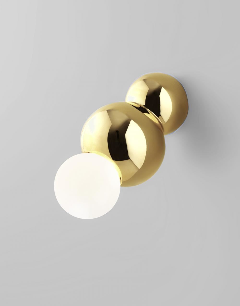 Ball Wall Light Polished Brass