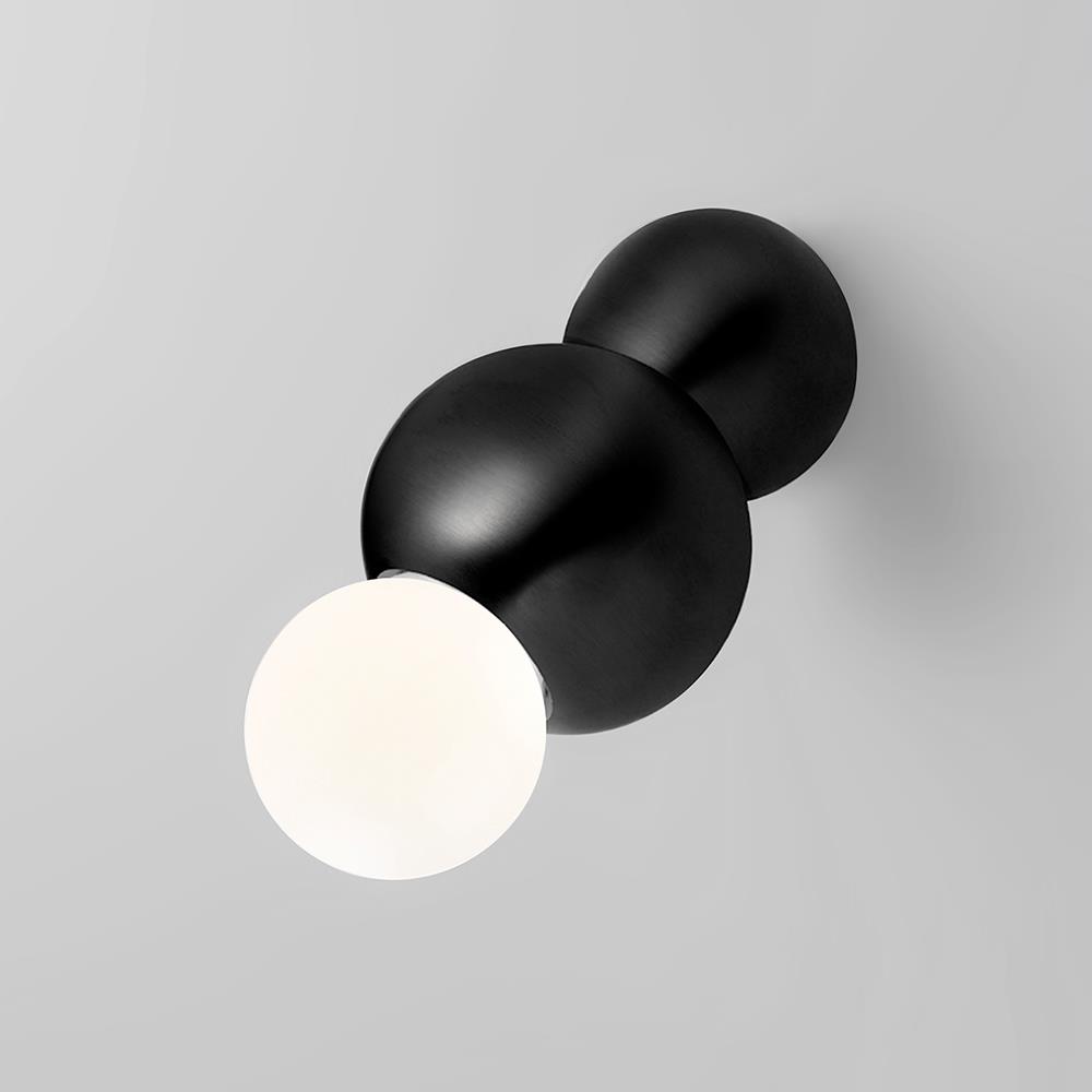 Ball Wall Light Black Patinated Brass