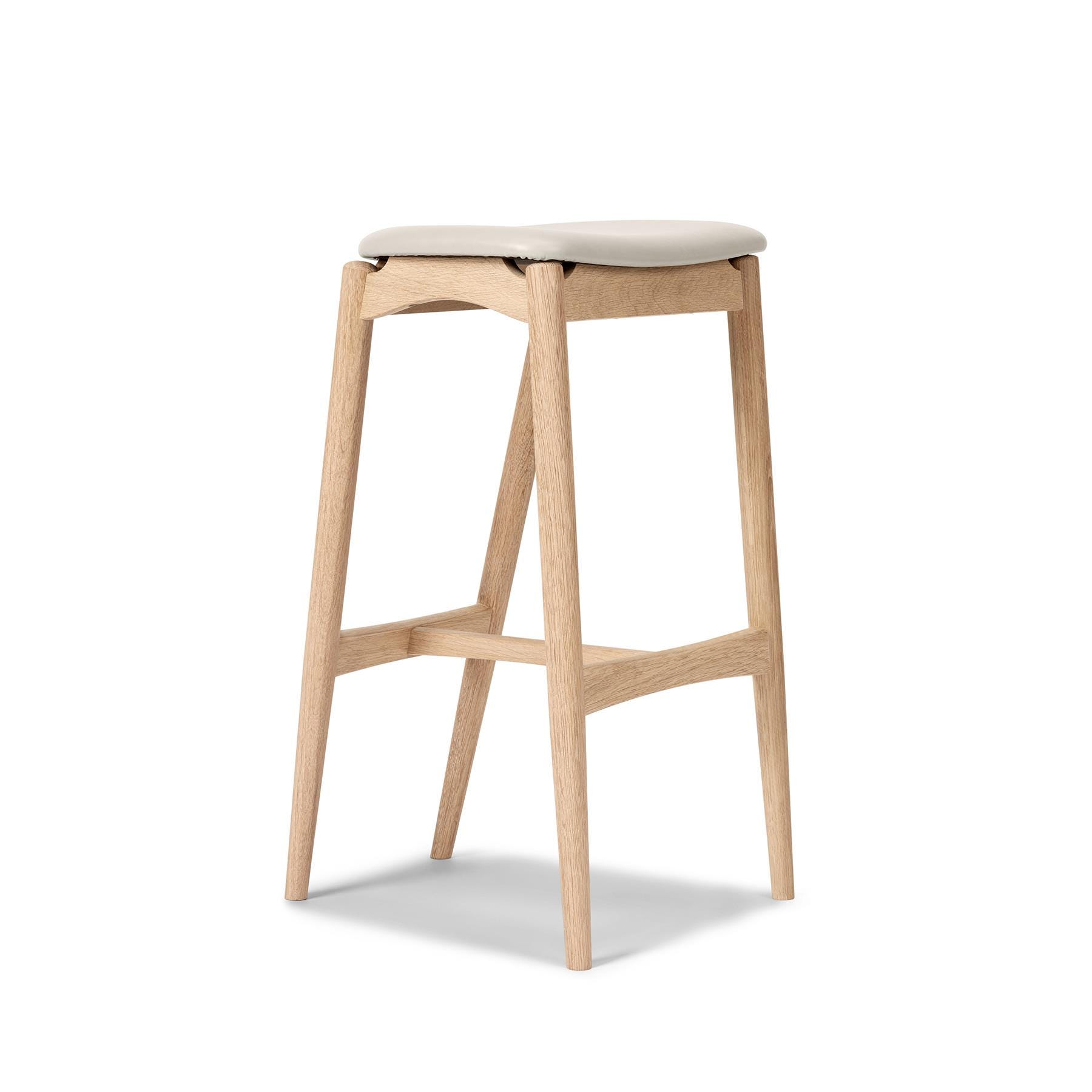Sibast No 7 Stool Without Back Kitchen Counter Stool White Oil Oak Silk Light Grey 239 Light Wood Designer Furniture From Holloways Of Ludlow