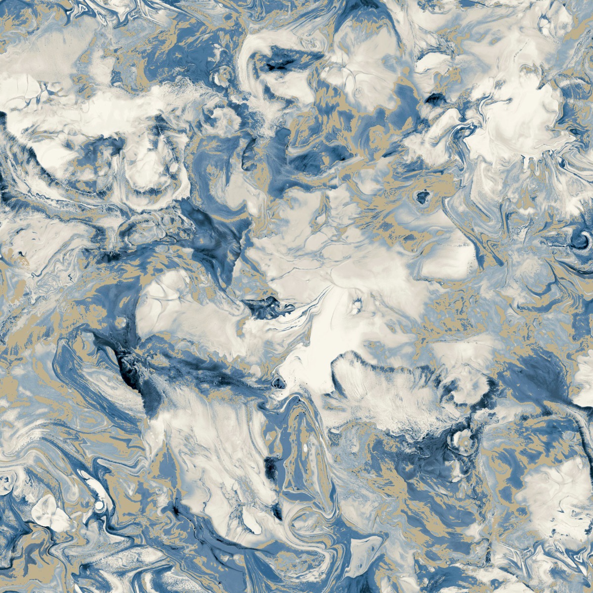 Muriva Elixir Marble Blue Wallpaper 10m x 53cm, Blue