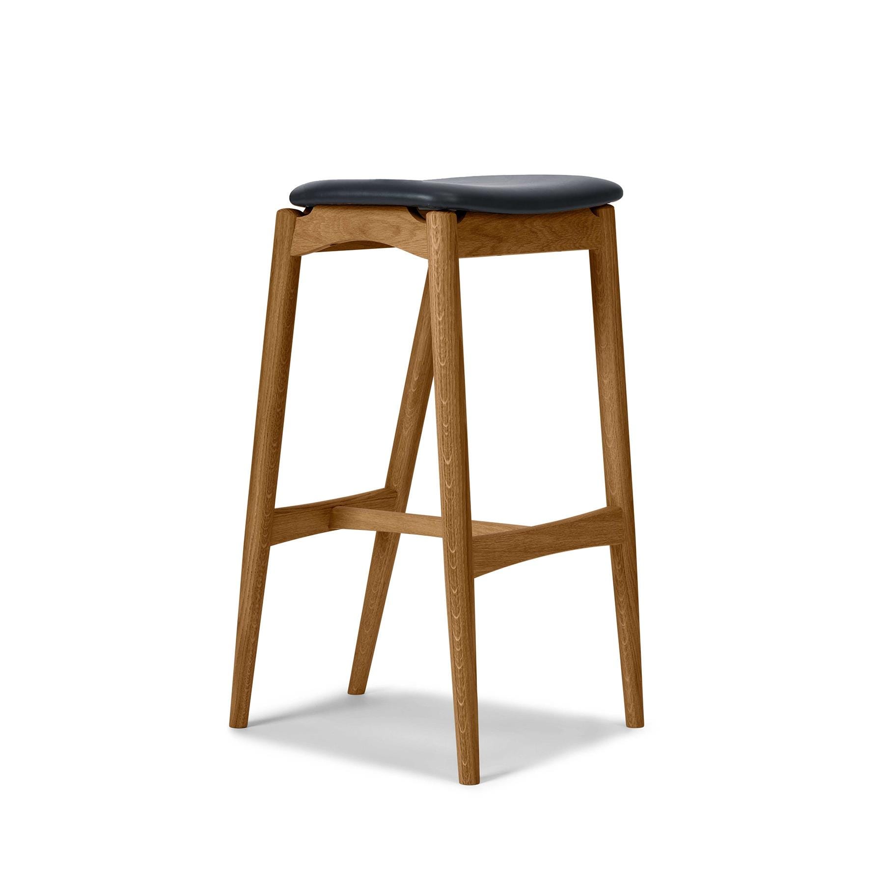 Sibast No 7 Stool Without Back High Bar Stool Natural Oil Oak Dunes Anthracite 21003 Light Wood Designer Furniture From Holloways Of Ludlow